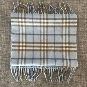Burberry Women's Lt Blue/Gry  100% Cashmere Scarf